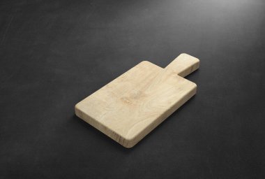 şablon olarak masa üstündeki rustik ahşap kesim tahtası - 3B Görüntü