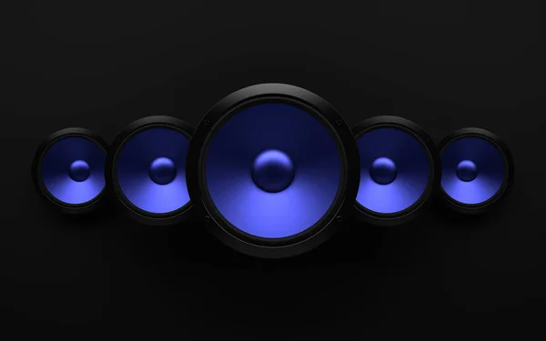 Abstract Sound Speaker Dynamic Bass Waves Illustration — Stock Photo, Image