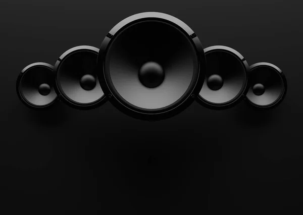 Abstract Sound Speaker Dynamic Bass Waves Illustration — Stock Photo, Image