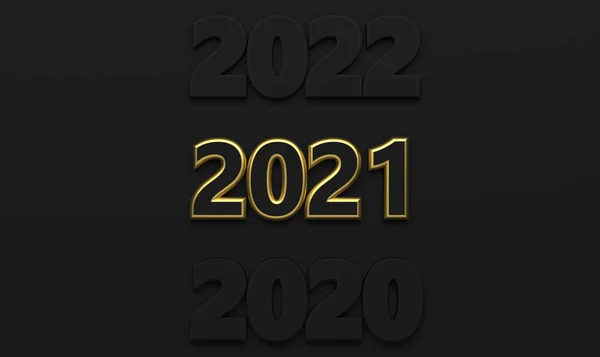 New Year 2021 Numbers Graphic Element Front Background Illustration — 스톡 사진