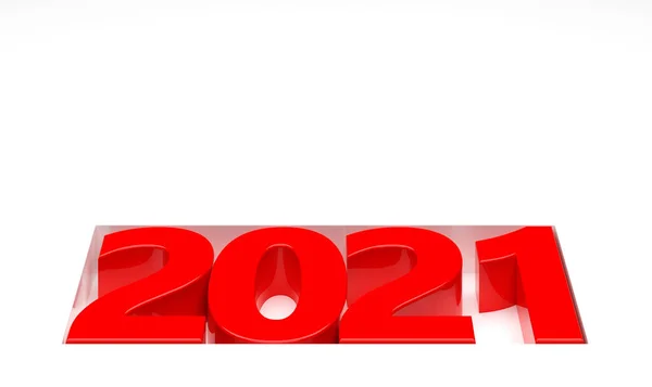 Novos Números Ano 2021 Como Elemento Gráfico Frente Fundo Ilustração — Fotografia de Stock