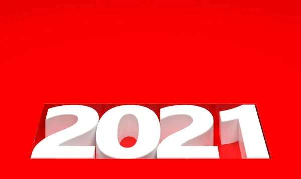 Yeni Yıl 2021 Rakamları Arkaplan Önünde Grafik Ögesi Olarak Görüntü — Stok fotoğraf