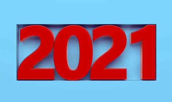 Новый Год 2021 Номера Качестве Графического Элемента Перед Фоном Illustration — стоковое фото