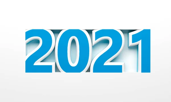 Año Nuevo 2021 Números Como Elemento Gráfico Frente Fondo Ilustración — Foto de Stock