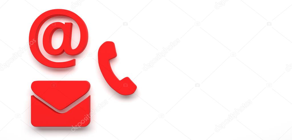 business contact icon symbol for internet as template - 3D Illustration