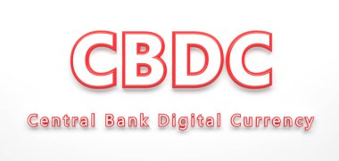 Merkez Bankası dijital para birimi CBDC 'nin sembolü - 3D İllüstrasyon