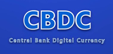Merkez Bankası dijital para birimi CBDC 'nin sembolü - 3D İllüstrasyon