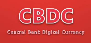 Merkez Bankası dijital para birimi CBDC 'nin sembolü - 3D İllüstrasyon