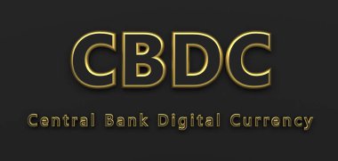 Merkez Bankası dijital para birimi CBDC 'nin sembolü - 3D İllüstrasyon