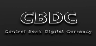 Merkez Bankası dijital para birimi CBDC 'nin sembolü - 3D İllüstrasyon