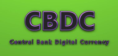 Merkez Bankası dijital para birimi CBDC 'nin sembolü - 3D İllüstrasyon