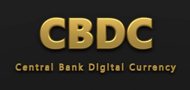 Merkez Bankası dijital para birimi CBDC 'nin sembolü - 3D İllüstrasyon