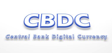 Merkez Bankası dijital para birimi CBDC 'nin sembolü - 3D İllüstrasyon
