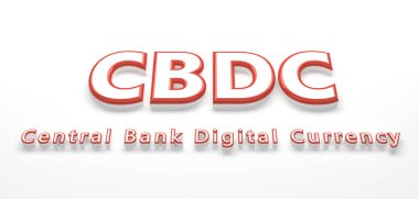 Merkez Bankası dijital para birimi CBDC 'nin sembolü - 3D İllüstrasyon