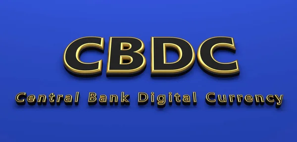 symbol of central bank digital currency CBDC - 3D Illustration