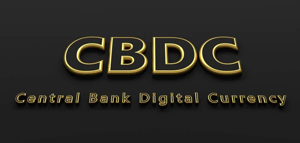 Merkez Bankası dijital para birimi CBDC 'nin sembolü - 3D İllüstrasyon