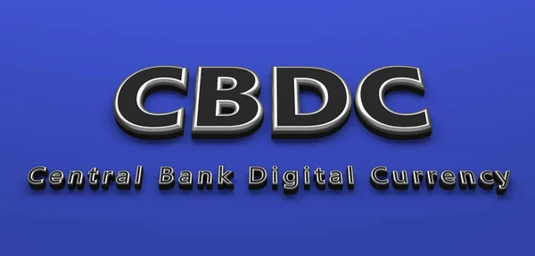 symbol of central bank digital currency CBDC - 3D Illustration