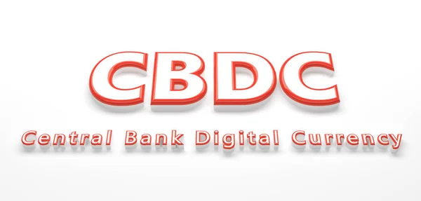 Merkez Bankası dijital para birimi CBDC 'nin sembolü - 3D İllüstrasyon