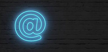 Neon ışıklı internet için iş bağlantısı simgesi - 3B İllüstrasyon
