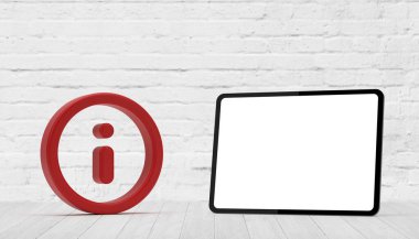 şablon olarak net tablet ile internet için iş bağlantısı simgesi - 3B Resim