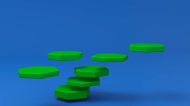 arkaplan olarak soyut çokgen altıgen deseni - 3B İllüstrasyon