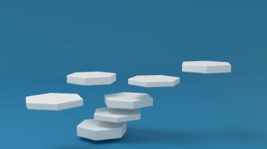 arkaplan olarak soyut çokgen altıgen deseni - 3B İllüstrasyon