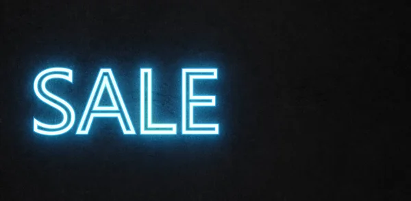 Neonové Světlo Symbol Prodej Jako Text Ilustrace — Stock fotografie