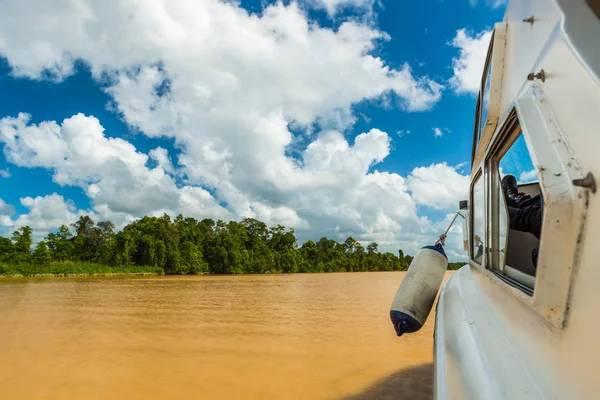 Sobre o Kinabatangan — Fotografia de Stock