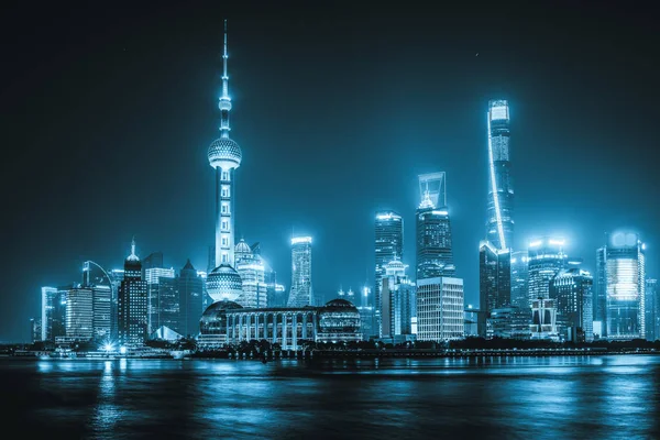 Шанхайская ночь — стоковое фото