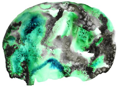 Suluboya soyut sıçrama arka plan benzer el çizilmiş boyama beyaz izole. Soyut boyama, duvar kağıtları, posterler, kartlar, davetiyeler, web siteleri için trendy bir arka plan olarak kullanılabilir