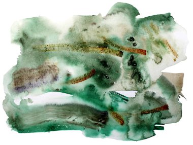 Suluboya soyut sıçrama arka plan benzer el çizilmiş boyama beyaz izole. Soyut boyama, duvar kağıtları, posterler, kartlar, davetiyeler, web siteleri için trendy bir arka plan olarak kullanılabilir