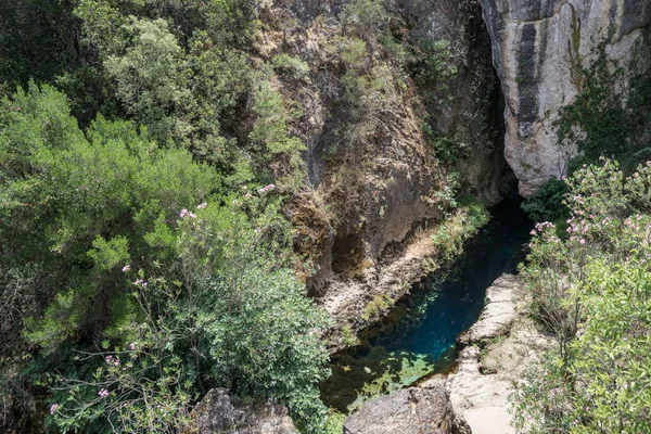 Bahar Sorgenti di Su Gologone - tatlı su kaynağı, Oliena, Nuoro, Sardunya adası, İtalya