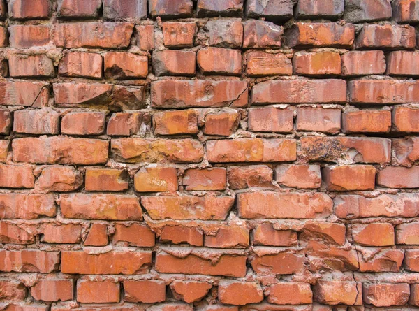 Vieux mur de briques rouges comme arrière-plan pour la conception de grandes briques — Photo