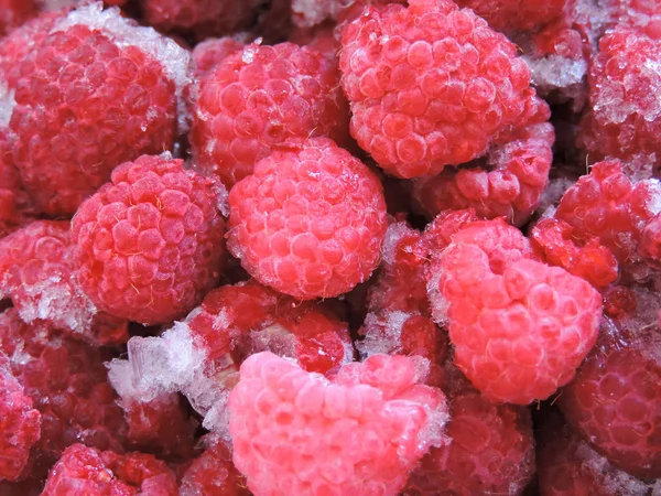 Himbeeren Hintergrund, Kopierraum. — Stockfoto