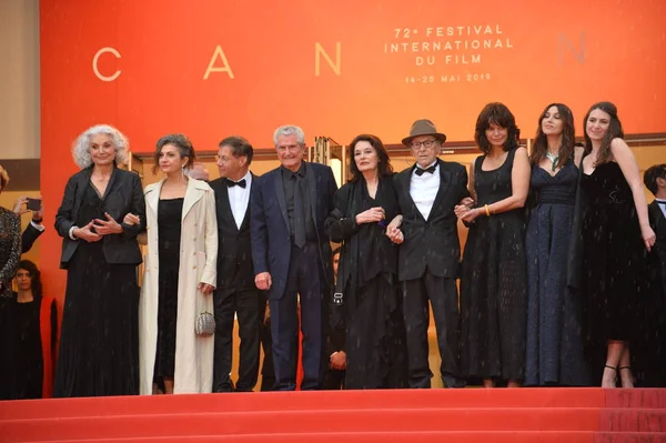 Valerie Perrin, Antoine Sire, Claude Lelouch, Anouk Aimee, Jean-Louis Trintignant, Monica Bellucci, Marianne Denicourt & Tess Lauvergne Stock Picture