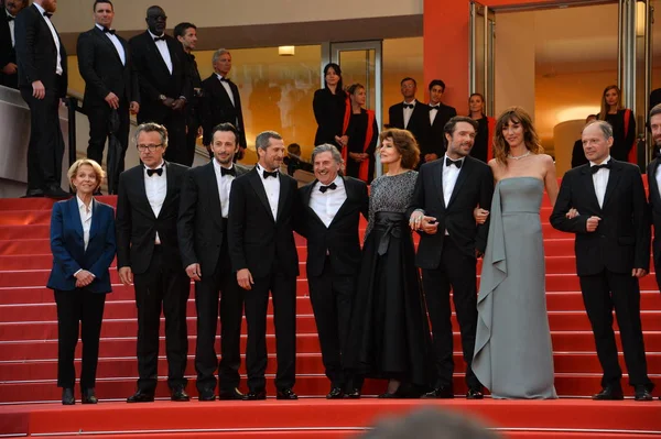 Francois Kraus, Michael Cohen, Guillaume Canet, Daniel Auteuil, Fanny Ardant, Nicolas Bedos, Doria Tillier, Denis Podalydes & Denis Pineau-Valencienne Royalty Free Stock Photos