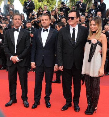 Brad Pitt, Leonardo Dicaprio, Quentin Tarantino & Margot Robbie