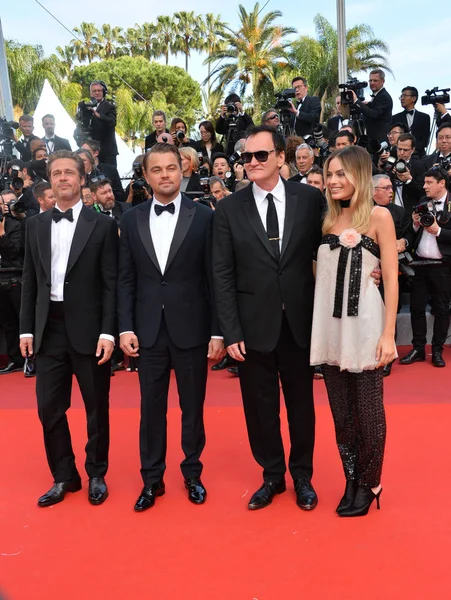 Brad Pitt, Leonardo DiCaprio, Quentin Tarantino & Margot Robbie — Fotografia de Stock