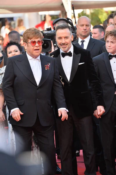 Sir Elton John & David Furnish — Stockfoto