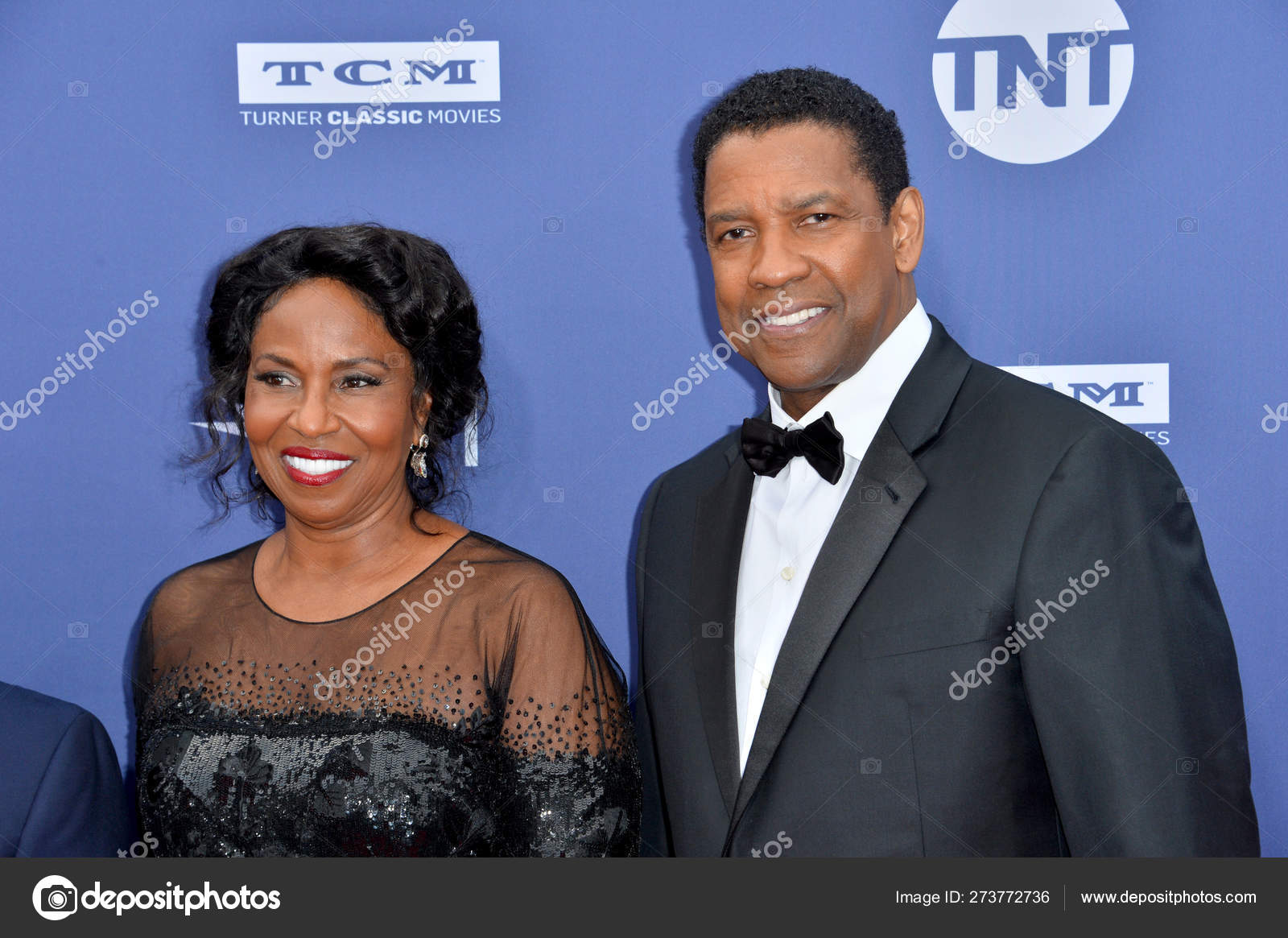 Denzel Washington & Pauletta Washington Stock Editorial Photo