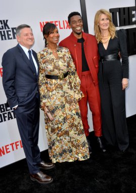 Ted Sarandos, Nicole Avant, Chadwick Boseman & Laura Dern