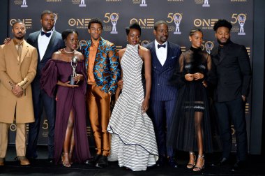Kara Panter, Michael B. Jordan, Winston Duke, Lupita Nyong'o, Chadwick Boseman, Danai Gurira, Sterling K. Brown, Letitia Wright & Ryan Coogler