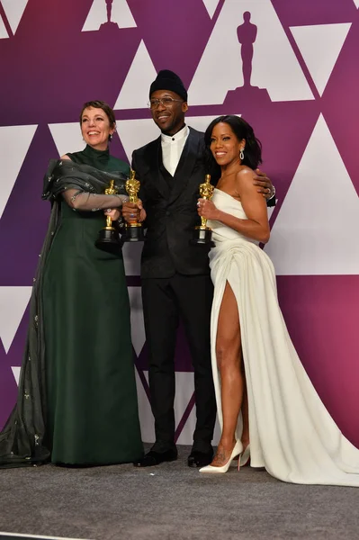 Olivia Colman, Mahershala Ali e Regina Re — Foto Stock