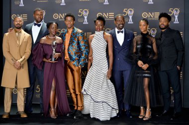 Kara Panter, Michael B. Jordan, Winston Duke, Lupita Nyong'o, Chadwick Boseman, Danai Gurira, Sterling K. Brown, Letitia Wright & Ryan Coogler