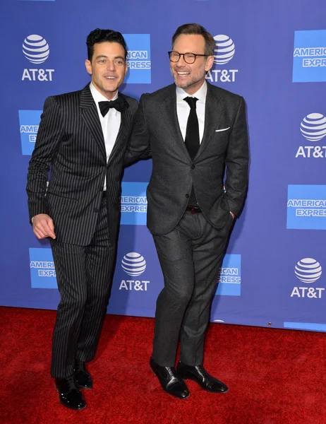 Rami Malek y Christian Slater —  Fotos de Stock