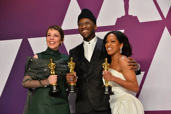 Olivia Colman, Mahershala Ali & Regina King — Stok fotoğraf