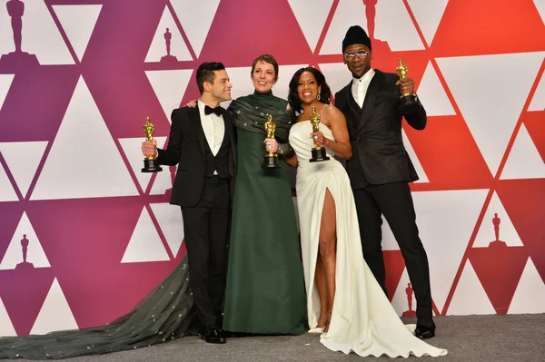 Rami Malek, Olivia Colman, Regina król & Mahershala Ali — Zdjęcie stockowe