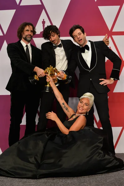 Mark Ronson, Lady Gaga, Anthony Rossomando y Andrew Wyatt — Foto de Stock