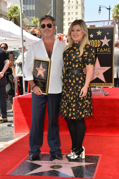 Simon Cowell y Kelly Clarkson — Foto de Stock