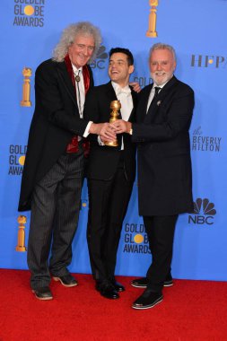 Brian May, Rami Malek & Roger Taylor